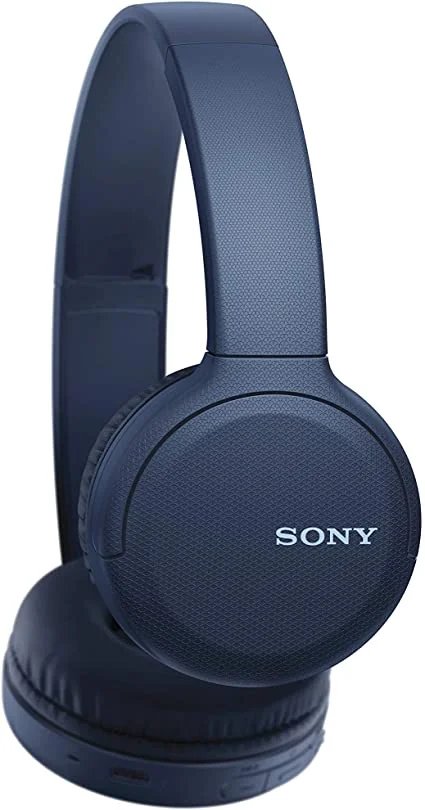 Sony Wireless Headphones WH-CH510: Wireless Bluetooth On-Ear Headset with Mic for phone-call, Blue
