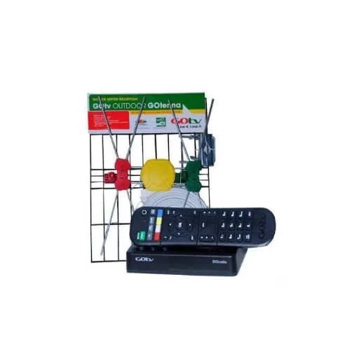 Gotv Full Package Decoder + Antenna + 1 Month Subscription – Black