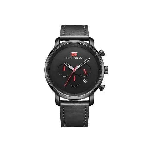 Mini Focus MF0102G-03 Leather Strap Men Watch