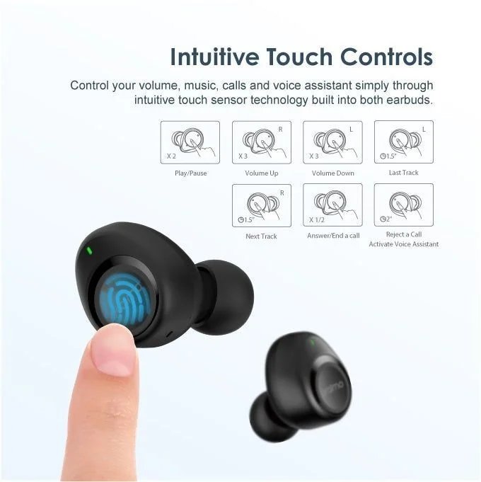oraimo - True Wireless In-Ear Earbuds - AirBuds 2 - Stereo Bass