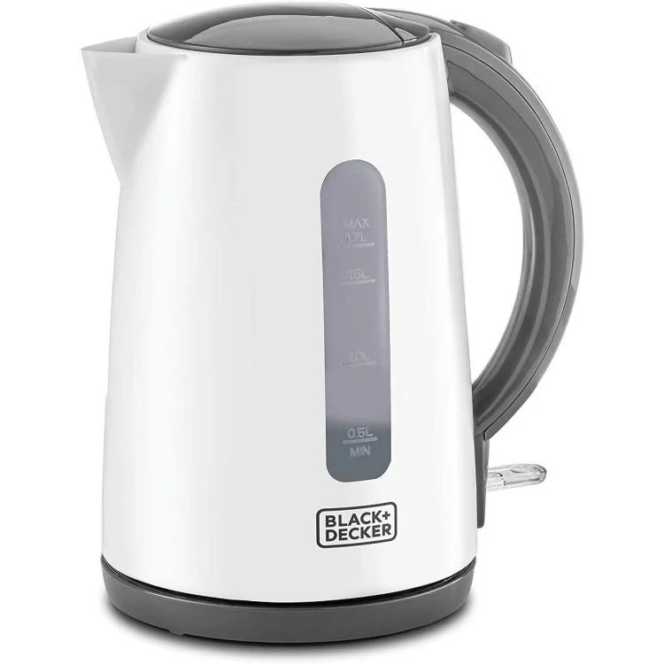 Black+Decker Concealed Coil Kettle, White, 1.7L, JC70-B5