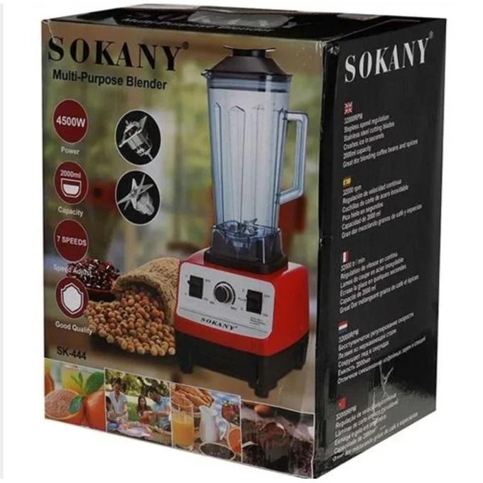 2L 4500W Multipurpose Commercial Blender Smoothie Food Processor Mixer Juicer Ice Crush Coffee Grinder-Red, White,Green