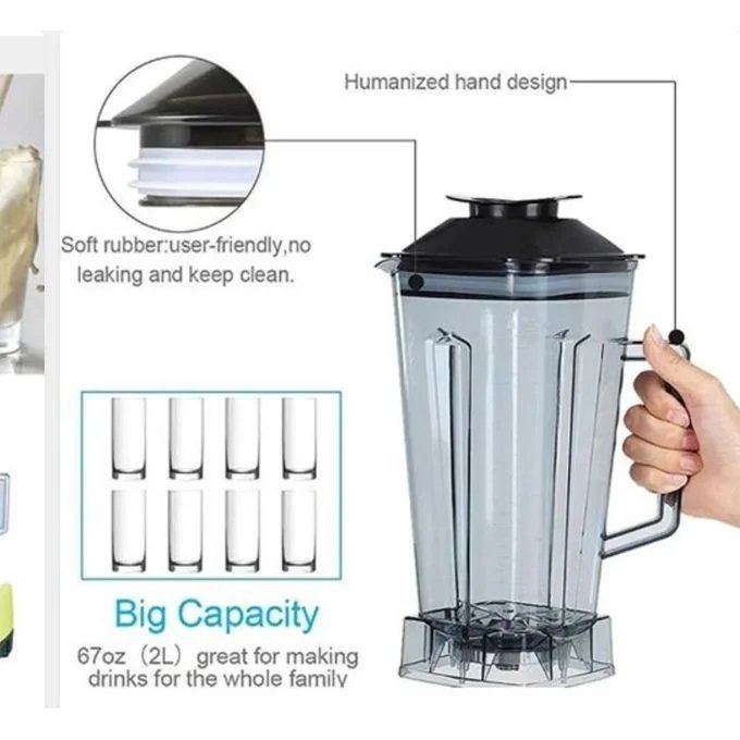 2L 4500W Multipurpose Commercial Blender Smoothie Food Processor Mixer Juicer Ice Crush Coffee Grinder-Red, White,Green