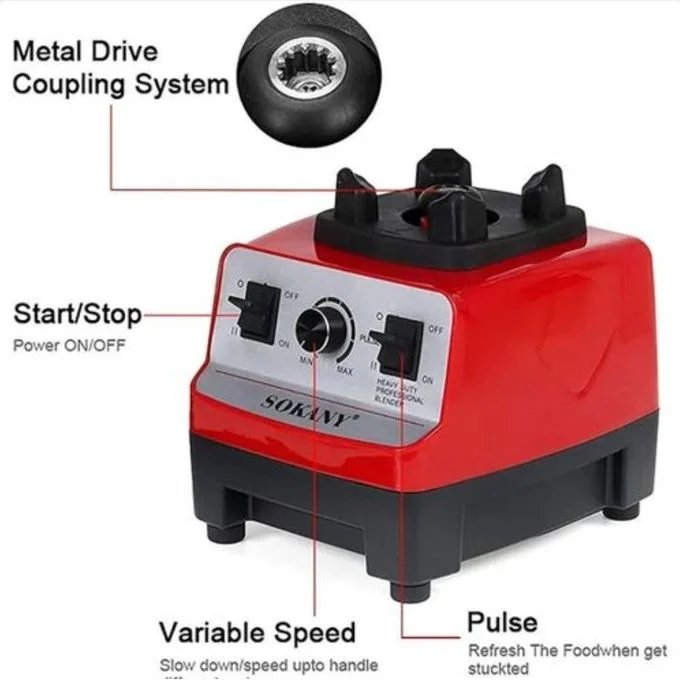 2L 4500W Multipurpose Commercial Blender Smoothie Food Processor Mixer Juicer Ice Crush Coffee Grinder-Red, White,Green