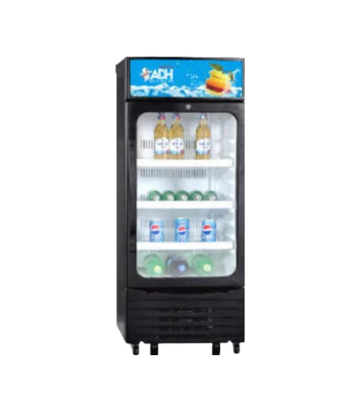 ADH ASC 185L Glass Door Refrigerator- Black