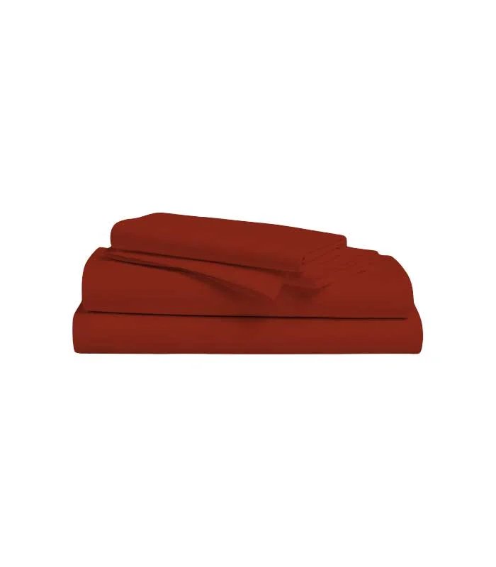 American 6 Pieces 6x6 100% Cotton Bedsheets - Maroon