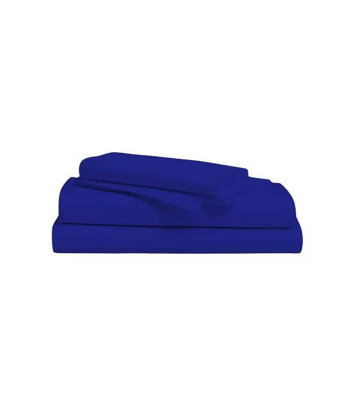 American 6 Pieces 6x6 100% Cotton Bedsheets - Navy Blue