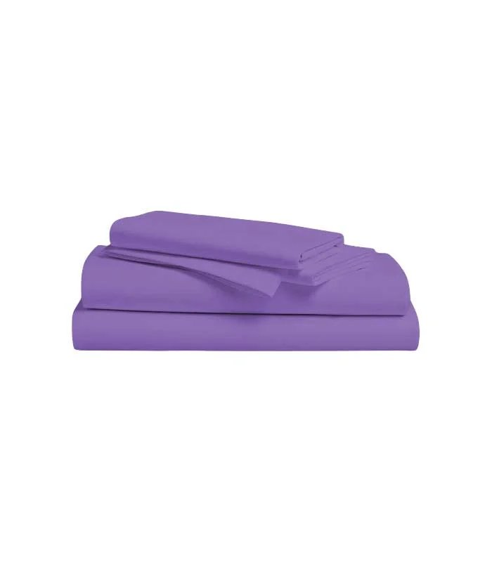 American 6 Pieces 6x6 100% Cotton Bedsheets - Purple