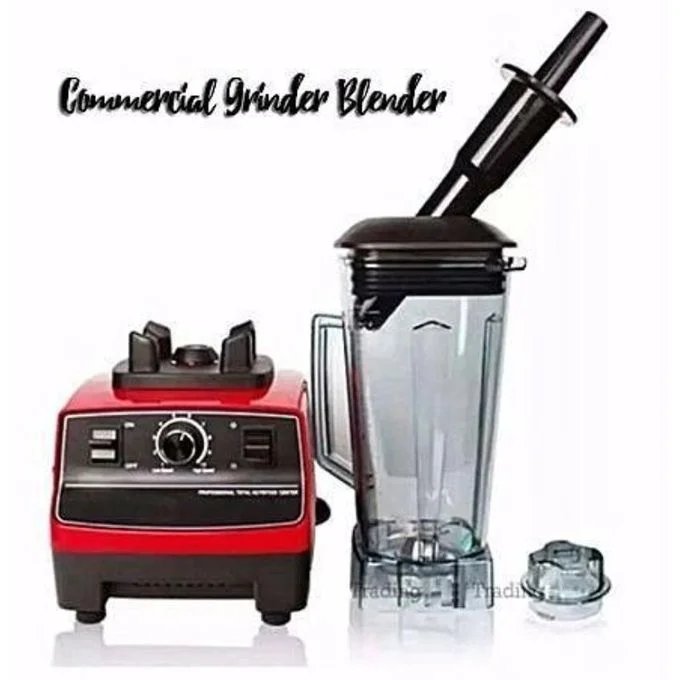Heavy Duty Commercial Blender High Power Electric Blender - Black Red