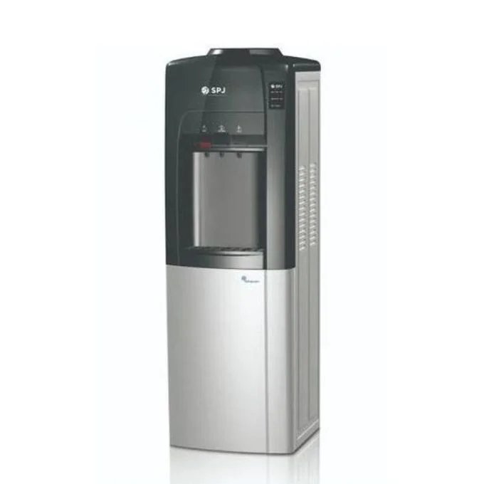 Hot And Cold Water Dispenser 3taps And Storage Compartment - Grey
