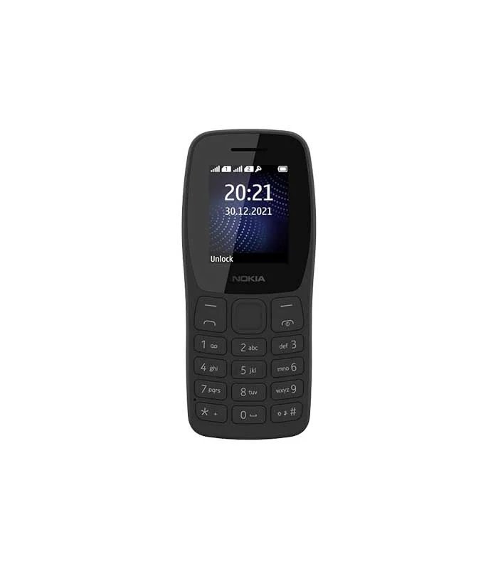 Nokia 105 DS 1.8" Dual Sim, FM Radio, Torch Light, 800MAH African Edition - Black