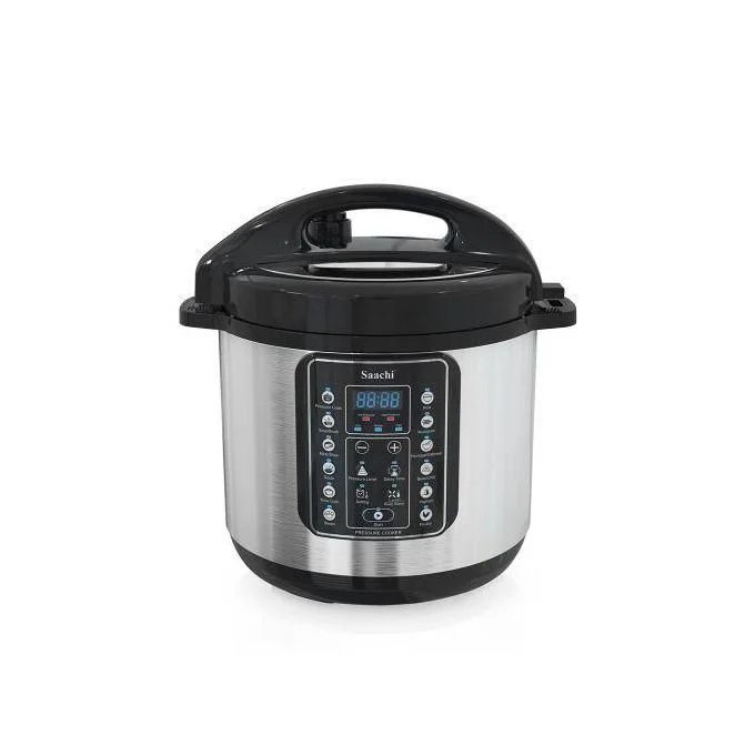 Saachi 16 In 1 Multi Function 8L Electric Pressure Cooker Rice Cooker Steamer - Silver.