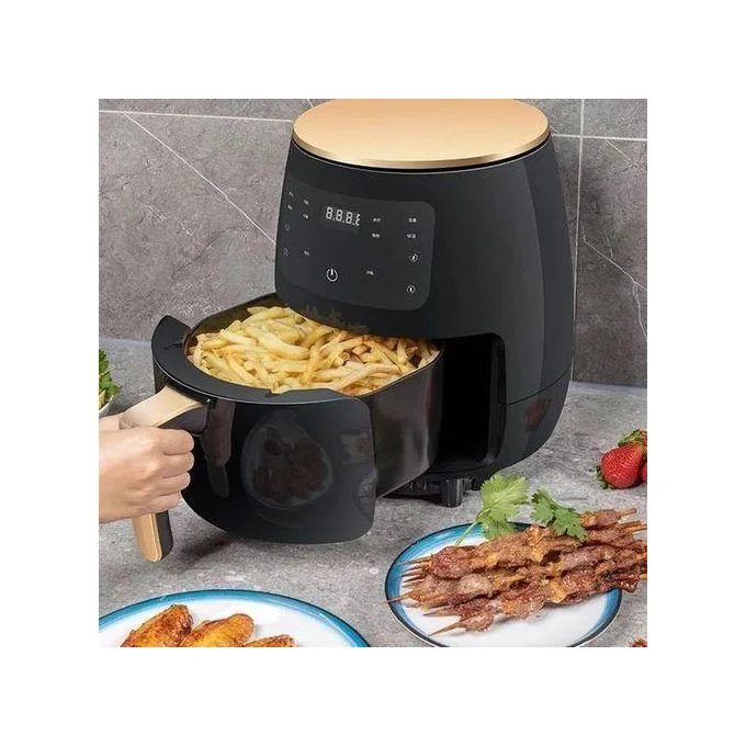 SilverCrest 6 Liters Large Oil Healthy Air Fryer-Black/Green