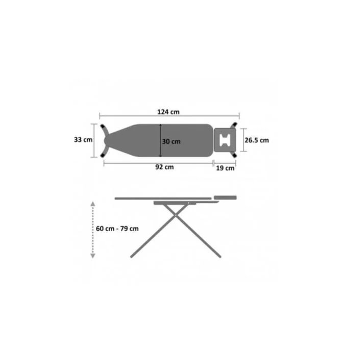 Adjustable Ironing Board - Grey