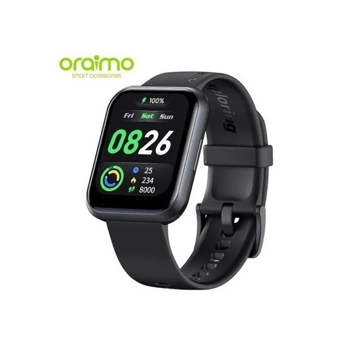 Oraimo Smart Watch OSW - 32 Calling, Quick Reply Sms Smart Watch - Black