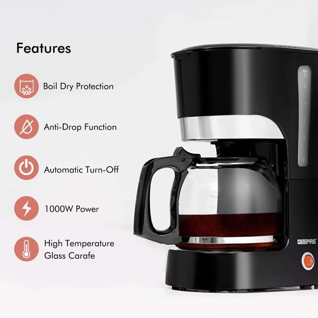 Geepas 1.5L Coffee Maker Filter Coffee Machine | GCM6103