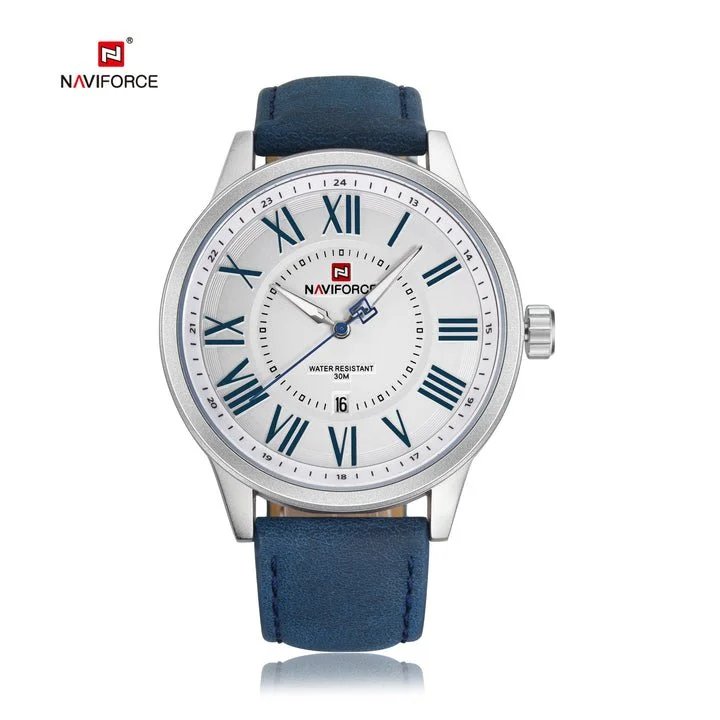 Men's Date Display Water Resistant PU Leather Analog Watch NF9126M