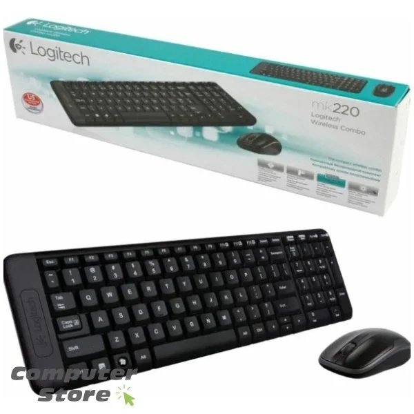 Logitech Mk220 Wireless Keyboard And Mouse Combo Black