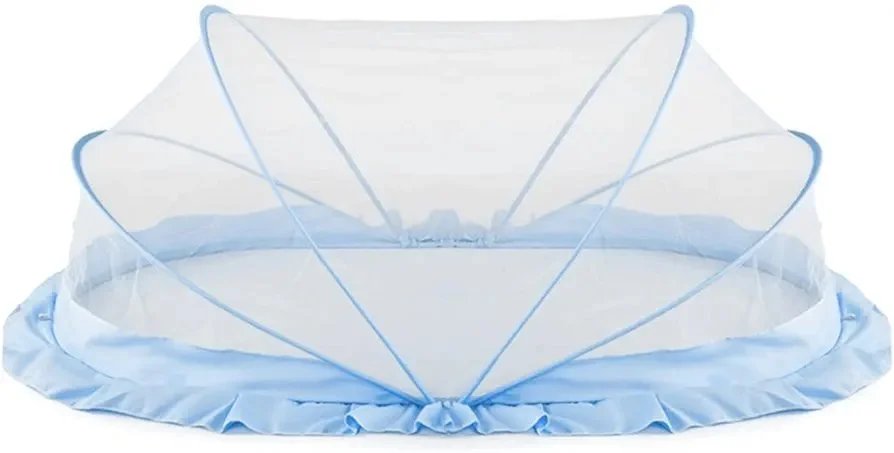 Classic Mosquito Net Baby Mosquito Net | Bottomless Net for Infants, for Safe & Easy Use | Ensures Your Baby's Safe Sleep |135cmX65cmX65cm (0 to 24 Months) - Blue