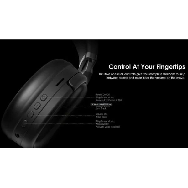 Oraimo Booming Bass Boom Pop Headphones- Black