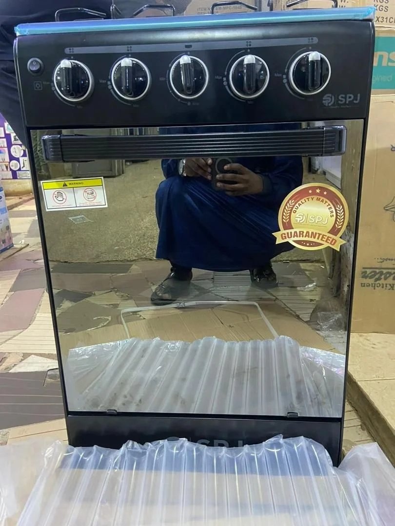 SPJ 50*50cm Full Gas Standing Cooker + Gas Oven - Black