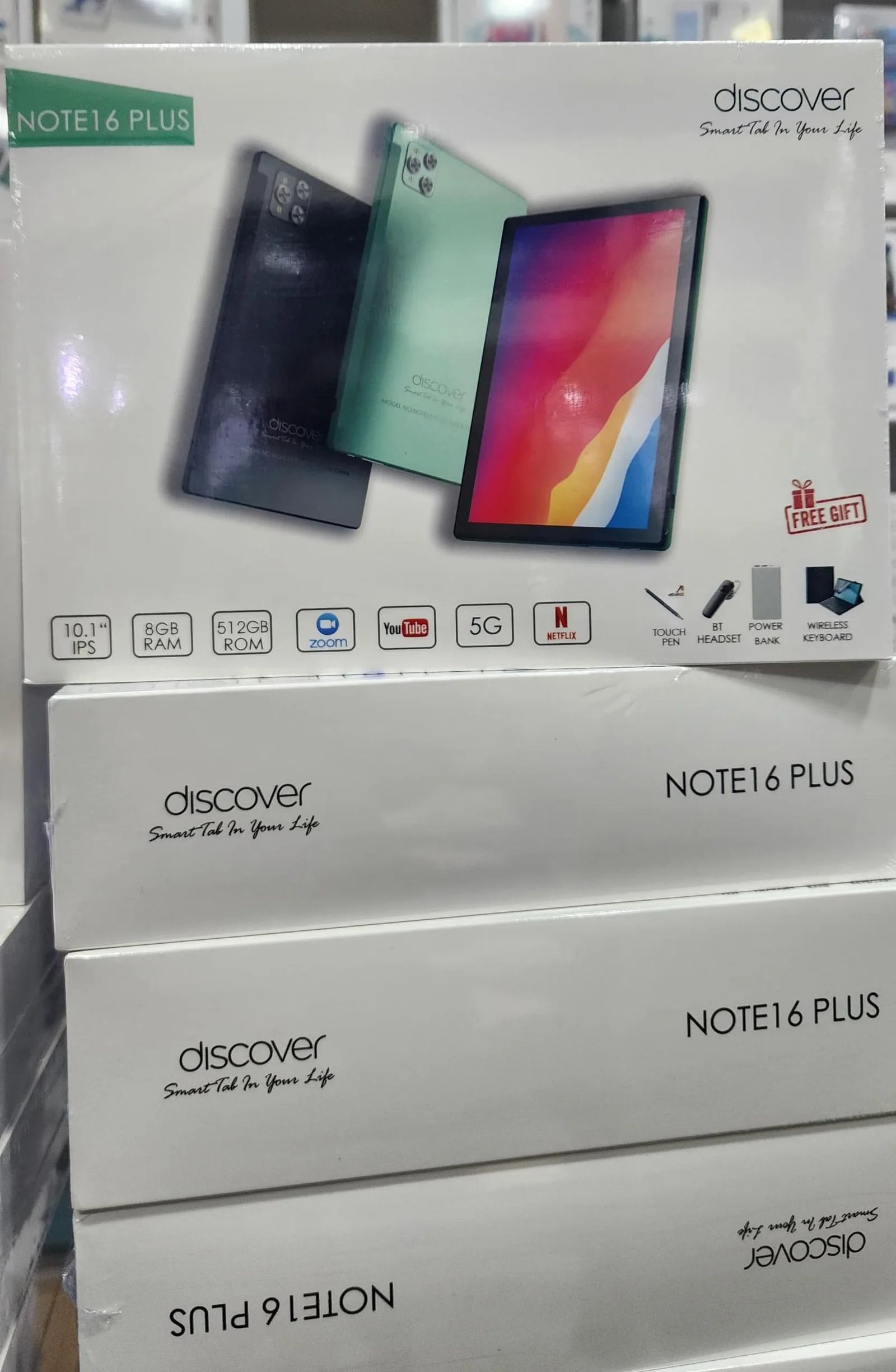 Discover Note 18 Plus – 10.1″ – 256GB ROM – 6GB RAM – 5G – Dual Sim – 6000mAh Android Tablet