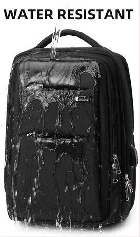 Wiersoon Backpack Laptop bag Waterproof 15.6 Inch Daily Work Business Backpack Men School back pack mochila Men’s Backpack Female- Black