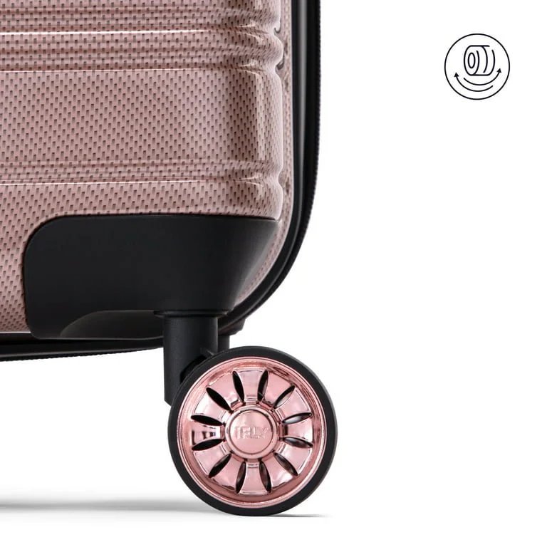 iFLY Hardside Fibertech Luggage 28" Checked Luggage / travel bag , Rose Gold (medium).