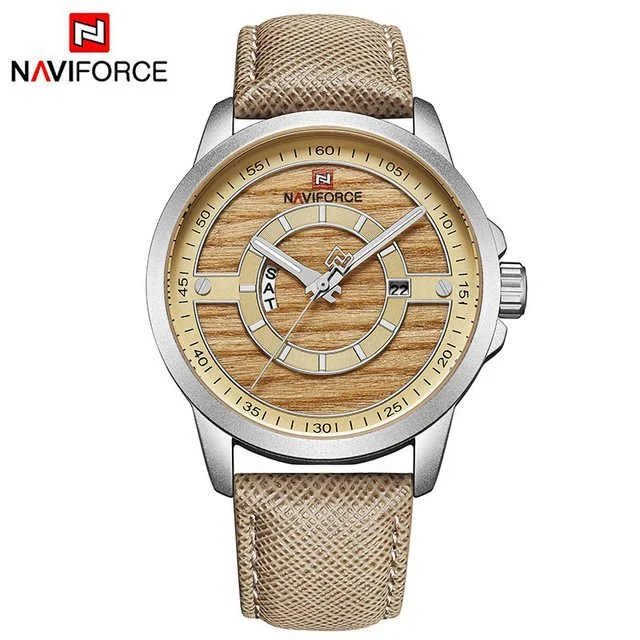 Men's leather naviforce watch