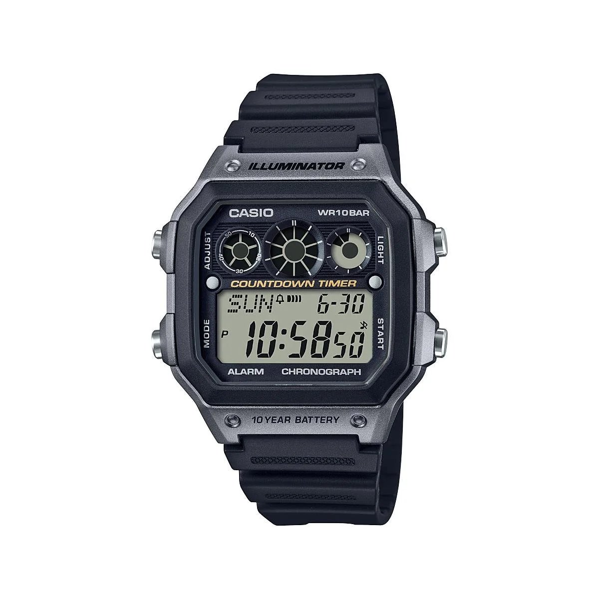 Casio Men's Sports Watch Light Stopwatch Alarm 50m Water Resist