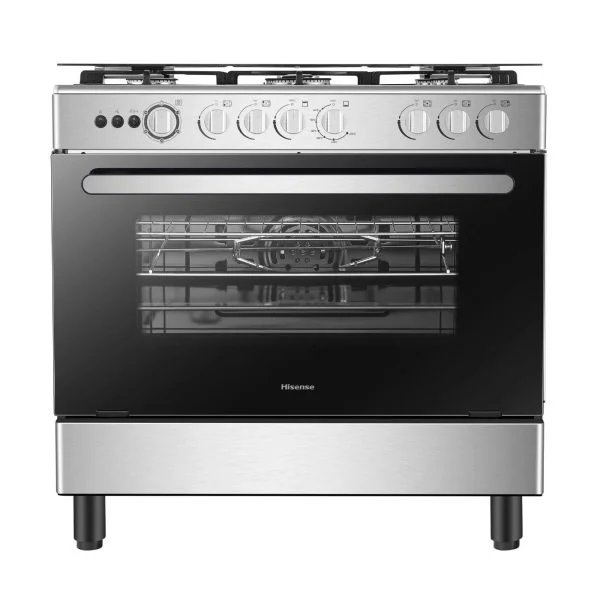 Hisense 90 cm Gas Cooker, 5 Gas Hob, Gas Oven, HF942GEES