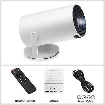 HD Smart Projector Android 11 Portable Mini Cinema 130 Inches Screen Display Lamp 4K Home Movie Theater Gaming Video Presentations 180 Degree Rotating Screen Mobile Phone Projection