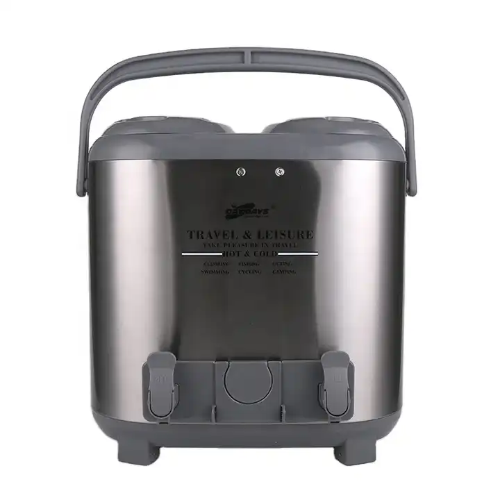 15 Litres Twin Hot & Cold Thermos Tea Coffee Water Flask-Silver