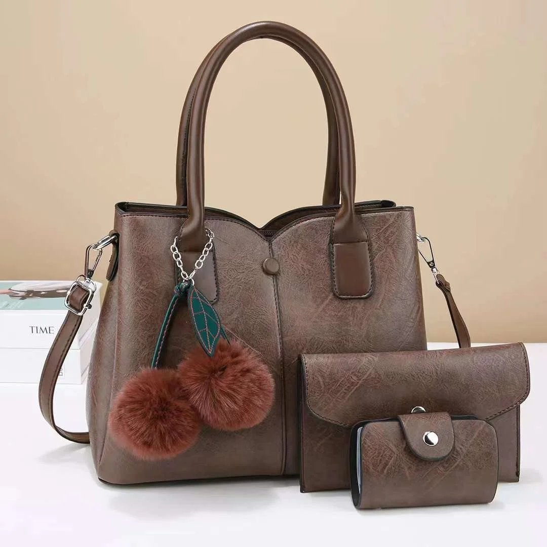 Women's Leather Bags Women's Shoulder Bag 3in1