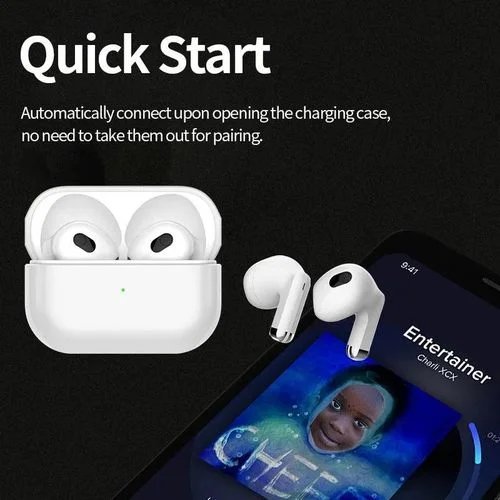 Amaya Original Earbuds TK04 High Grade 20hrs Play Time Wireless Sports Airpods BT 5.3, 1Year Warranty- Black