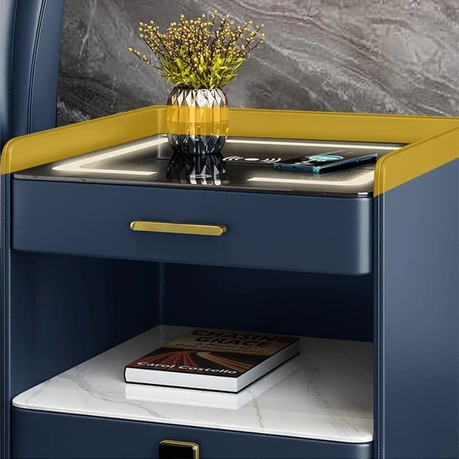 Bedside smart table and storage cabinet