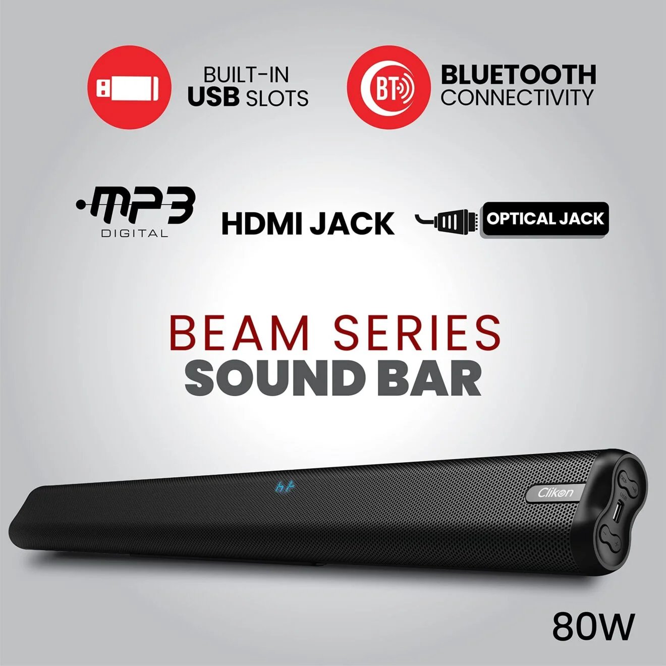 Clikon CK855 Beam Series Soundbar 2.0 Wireless Bluetooth Speaker