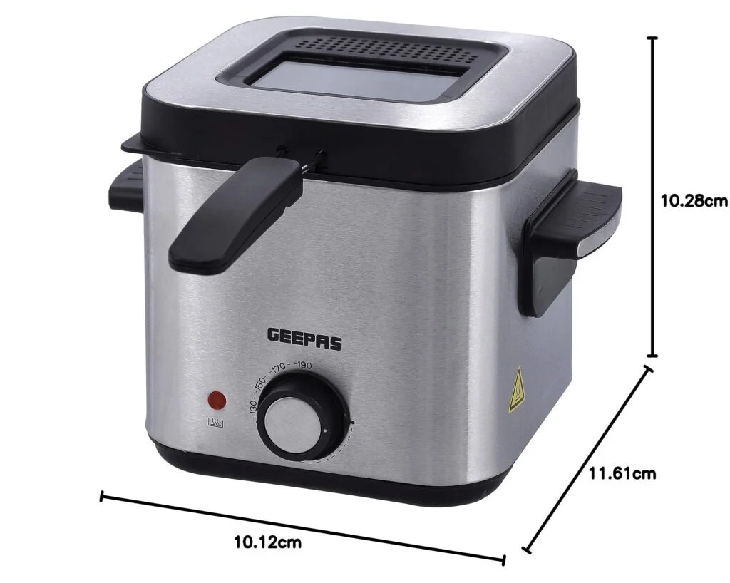 Geepas 1.5 ltrs Deep Fryer with Viewing Window, GDF36016, 2 Years Warranty
