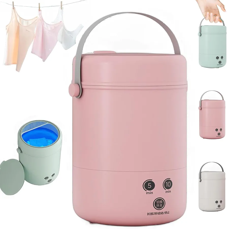 Mfigree Clearance! Portable Washing Machine, Mini Automatic Washing Machine Portable Baby Clothes, Socks and Underwear Washing Machine for Apartment, Home, Hotel, Camping, RV