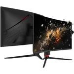 Porodo 27" Inch Curved Gaming Monitor With 280Hz Refresh Rate, AMD FreeSync Technology, Adjustable Rotating Stand, CSOT Borderless Design, RGB Lighting, Mount Ready - Black