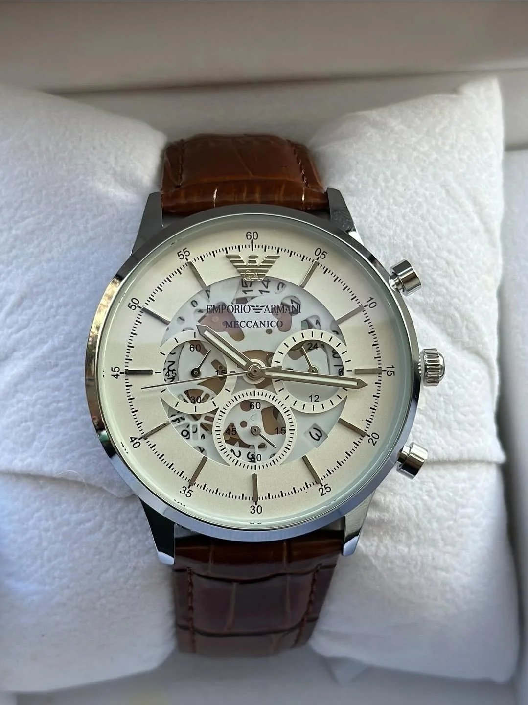 Classic men's leather office watch