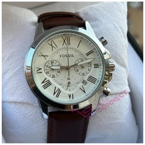 Classic men's Fossil leather watch