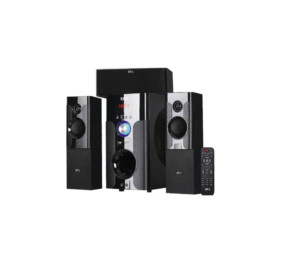 SPJ SS-3001T 3.1 Channel Bluetooth Speaker System – 80W, Black