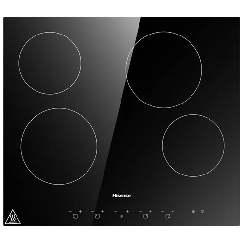 Hisense HHU60CEEC 60cm Built-In 4 Zone Ceramic Hob – Touch Control, Black Glass