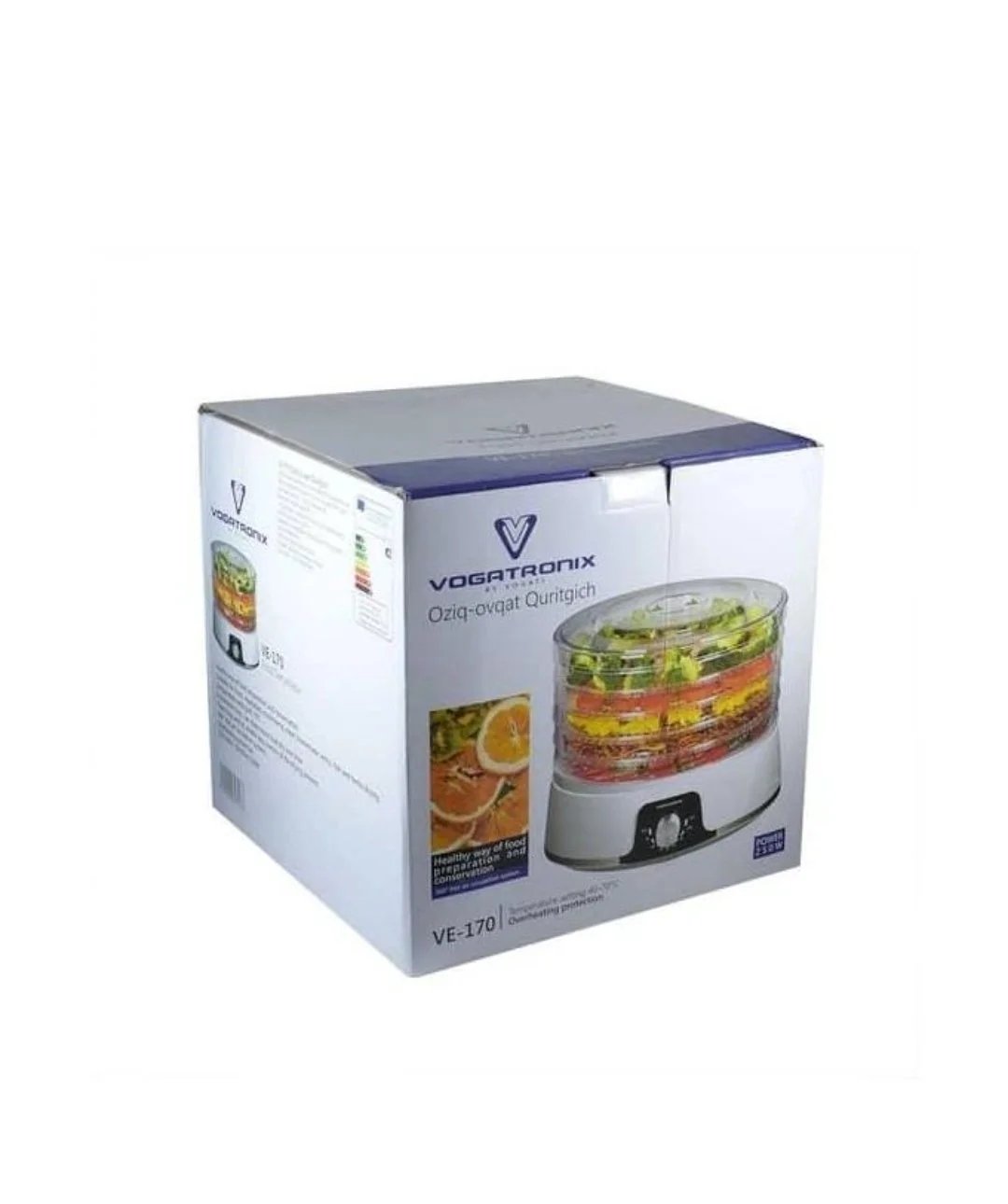 Vogatronix Food Dehydrator VE-170 6-Tier – 250W