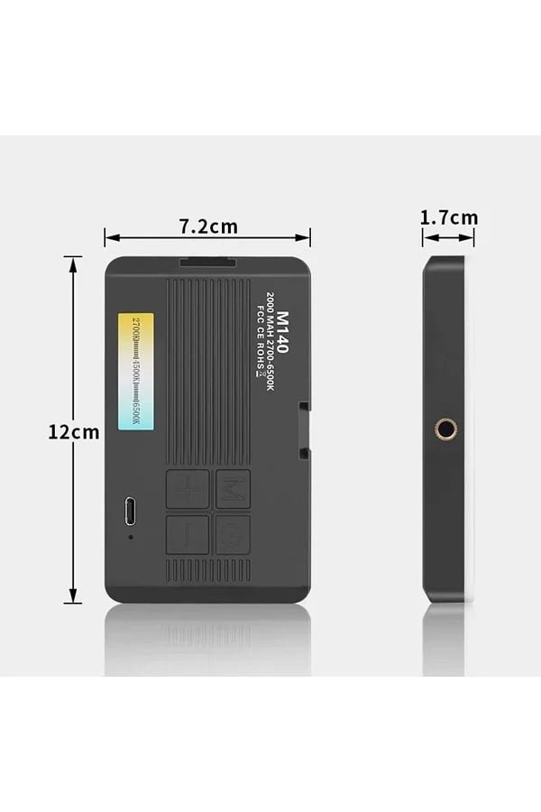LED Selfie Light Portable RGB Lights with 2000mAh Type-C Rechargeable Battery CRI 85+ Video Lights for Phone/Tablet/Laptop