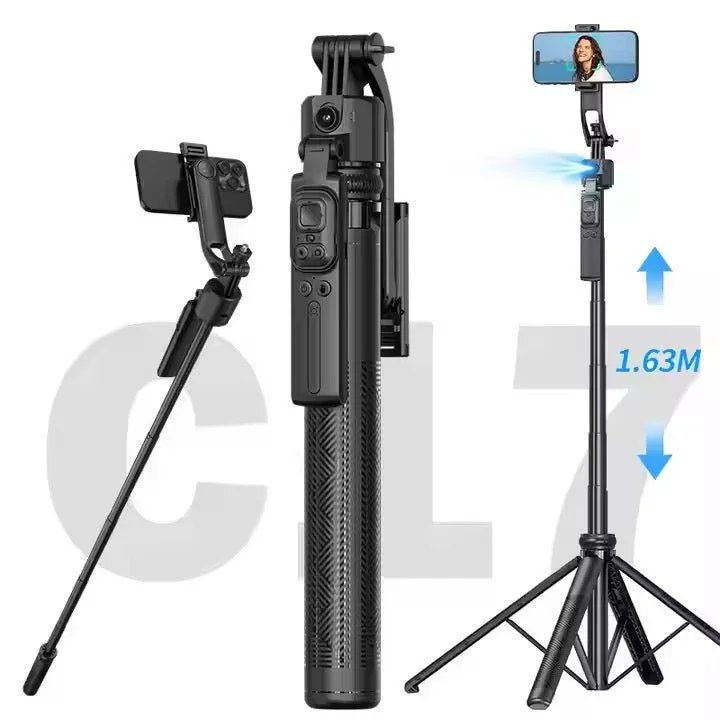 360° Auto Follow-Up Face Tracking Gimbal 1630mm with Gesture Recognition Tripod Selfie Stick