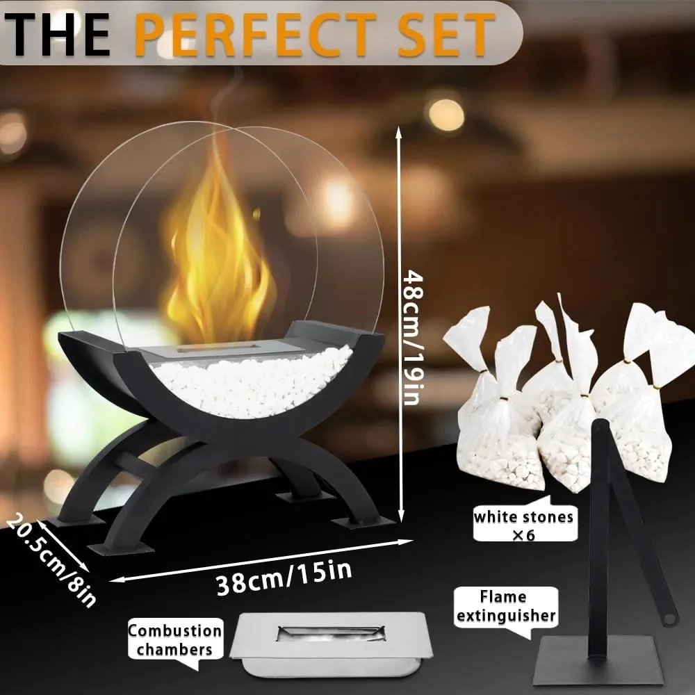 Round Large Tabletop Fireplace