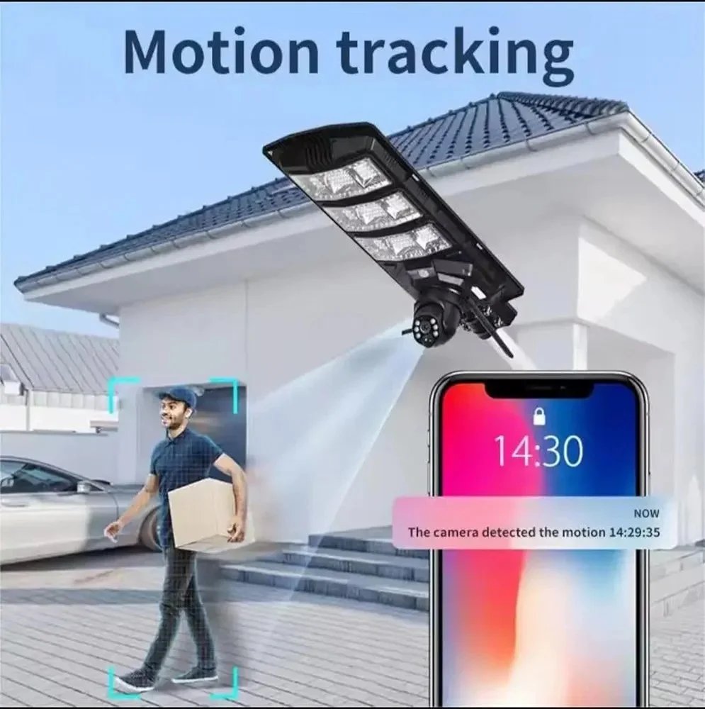 AXM 450W Ai Solar Camera with Street Light All in One Water-Proof with Remote Control