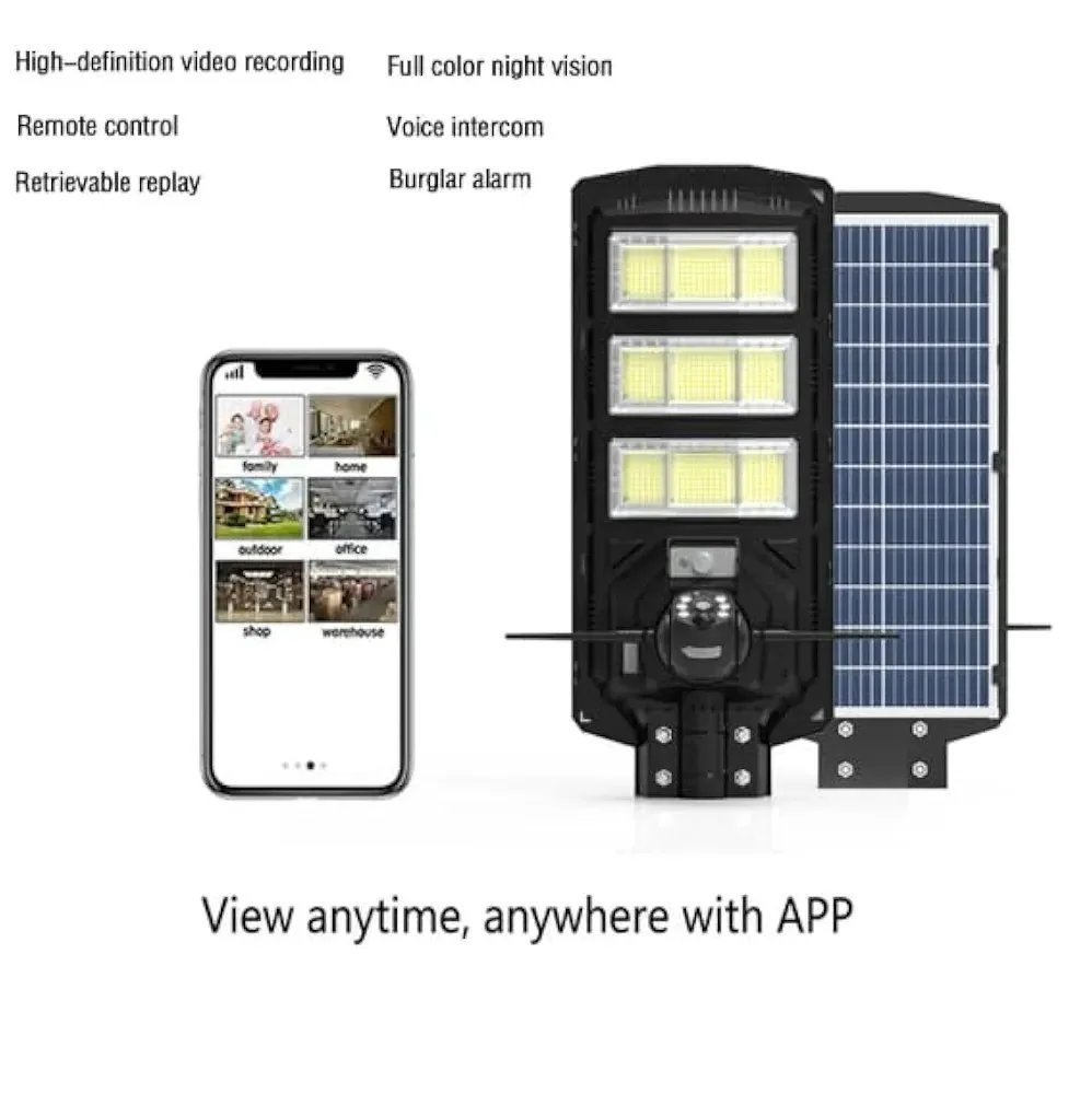 AXM 450W Ai Solar Camera with Street Light All in One Water-Proof with Remote Control